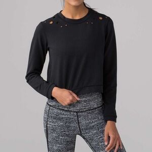 Lululemon Space Crew Eyelet Top